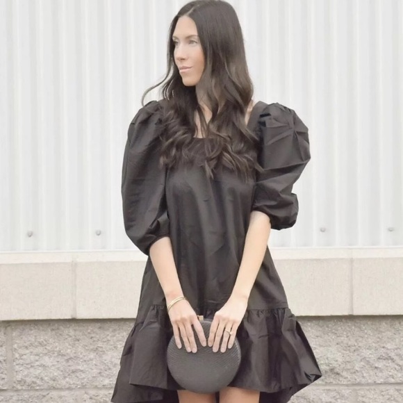 H&M Conscious Puff-Sleeved Cotton Dress - Picture 4 of 14